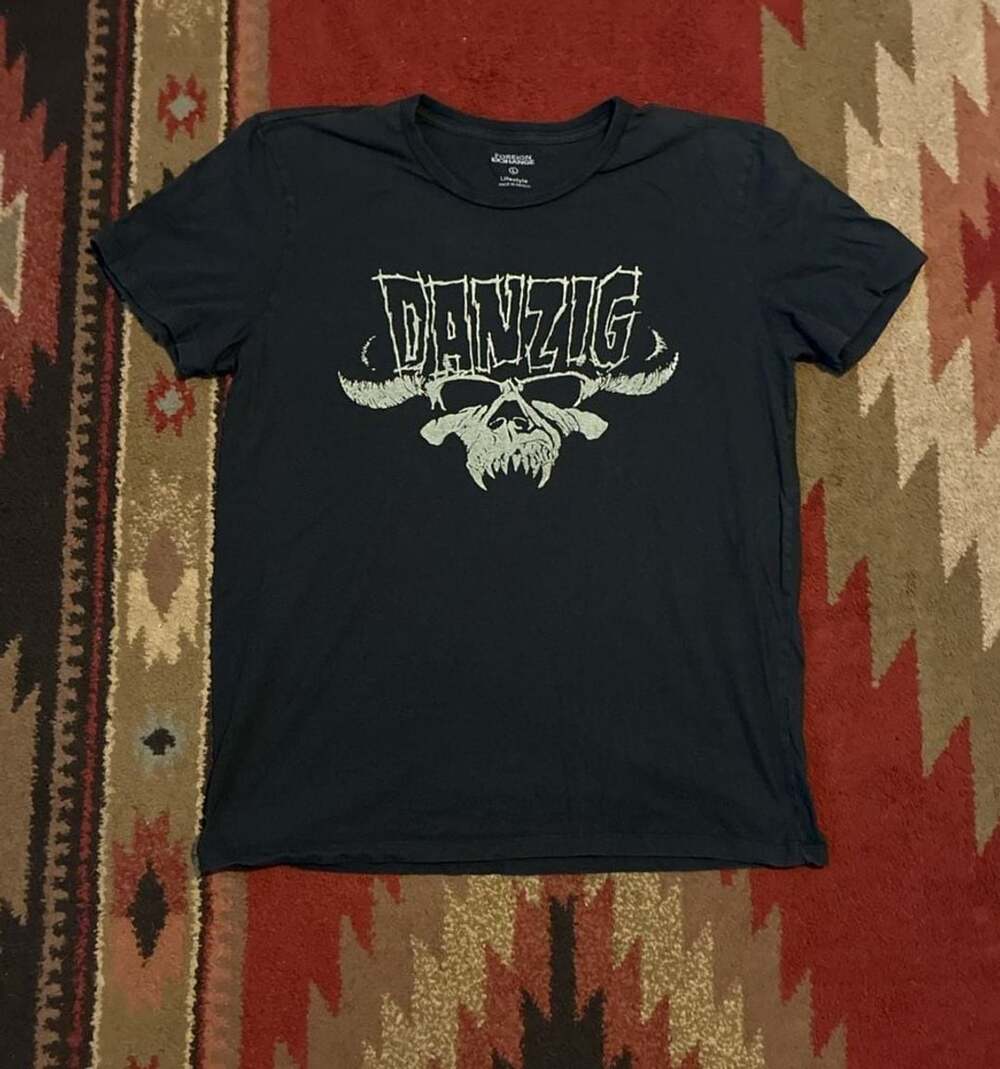 Foreign Exchange Danzig Skull Logo T-Shirt Size L Black Band Tee